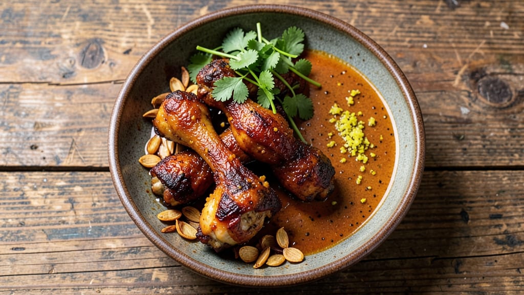 Baked Chicken Drumsticks Indian Recipe: Turmeric-Ginger Crust Meets Spiced Yogurt Magic