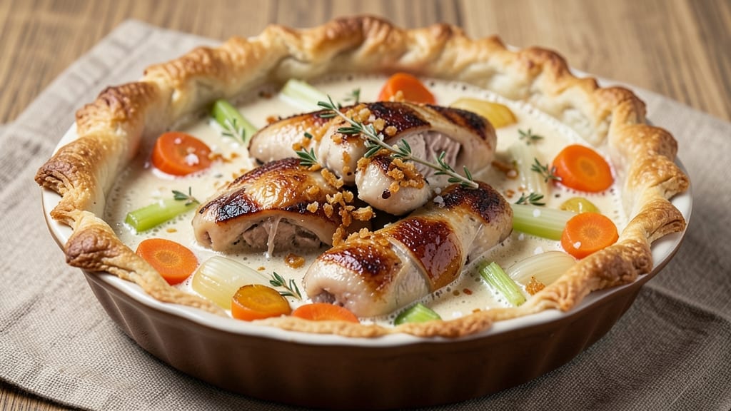 Andrew Zimmern's Chicken Pot Pie Recipe: Crispy Dumpling Crown Over Creamy Filling