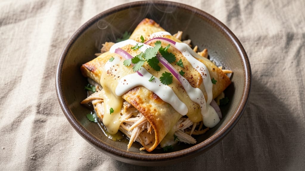 Baked Chicken Chimichanga Recipe With Cream Cheese: Crispy Tortilla Shells and Creamy Spice Fusion
