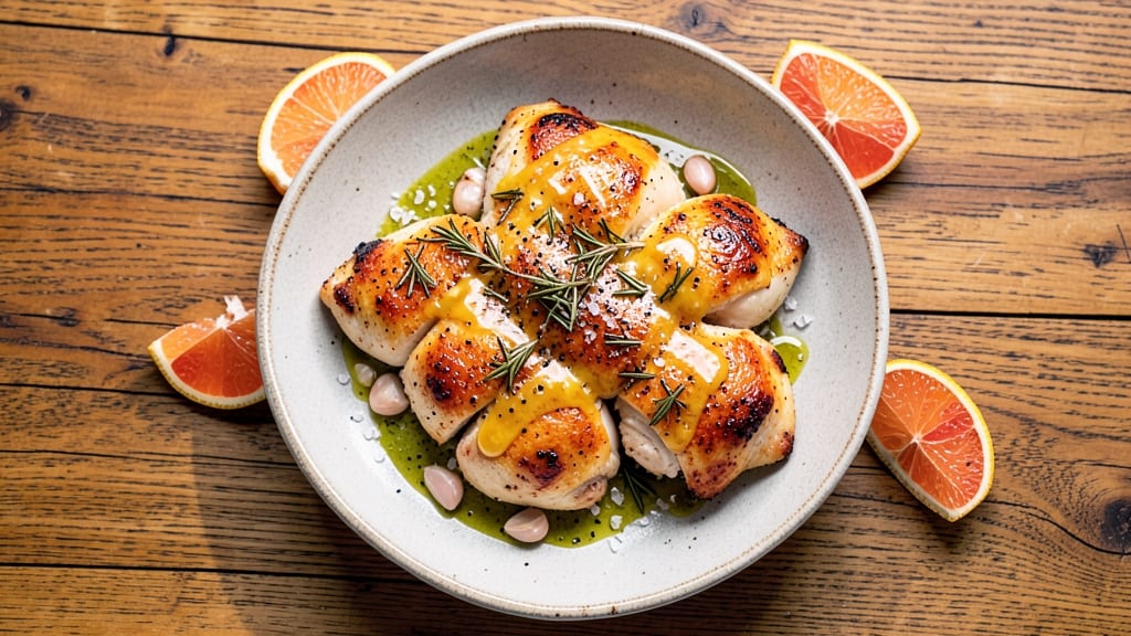Baked Lemon Rosemary Chicken Recipe: Zesty Herb Crust Meets Juicy Centers