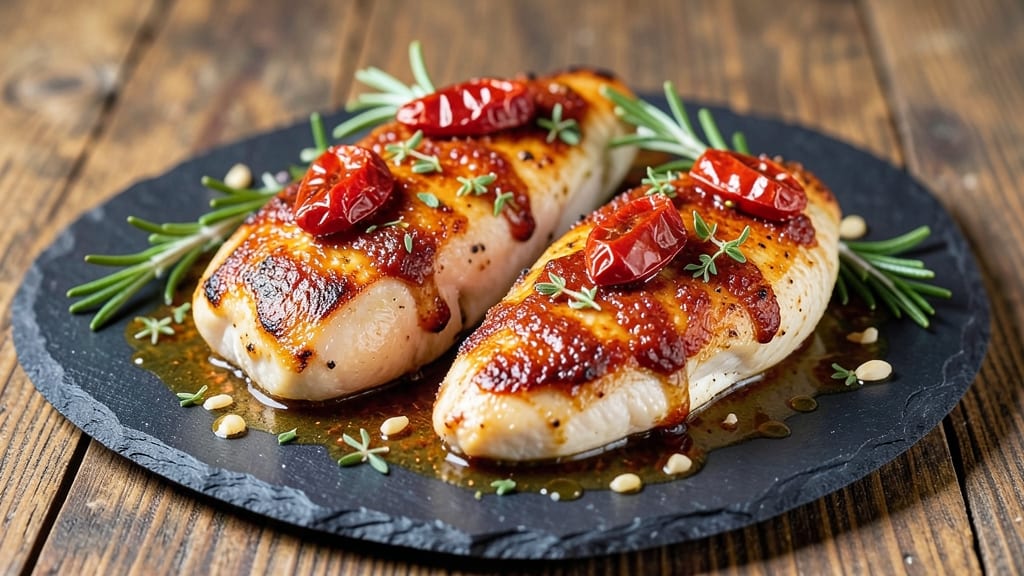 Baked Chicken With Sun-Dried Tomatoes Recipe: Mediterranean Herb Crust Meets Tangy Bite