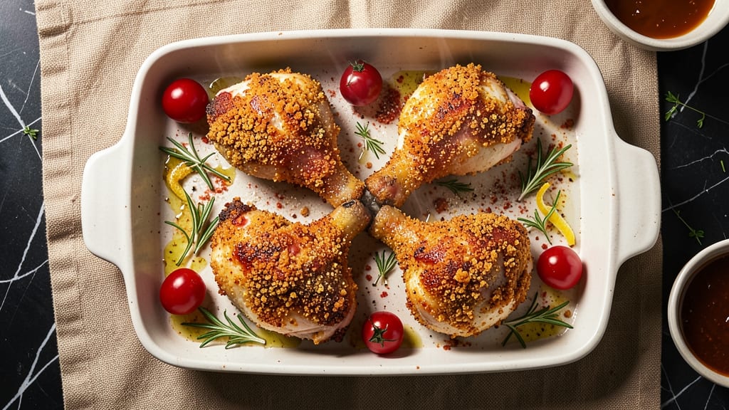 Baked Breaded Chicken Legs Recipe: Triple-Crusted Crunch Without Deep Frying