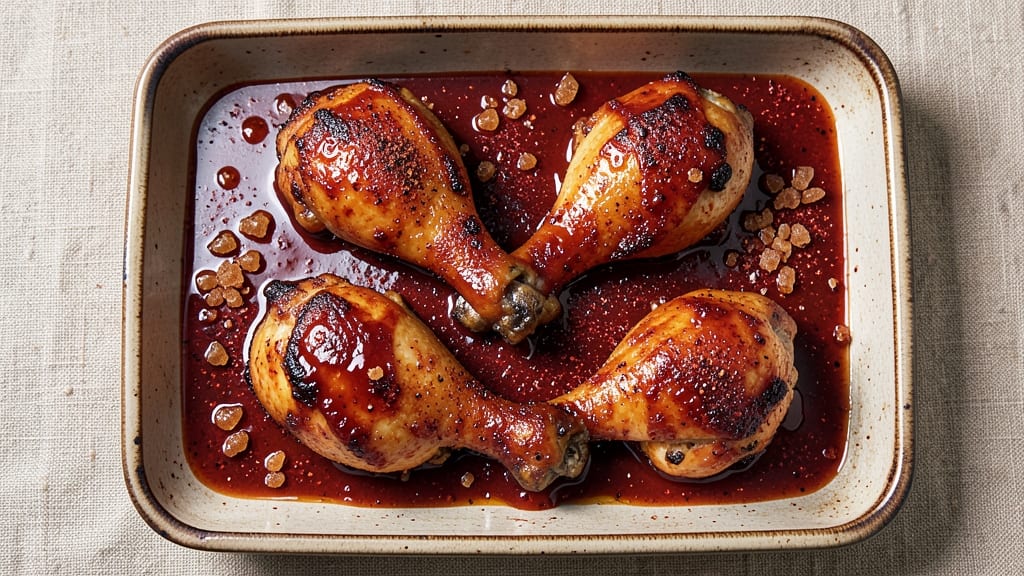 Baked Barbeque Chicken Legs Recipe: Smoky-Sweet Glaze with Crispy Skin