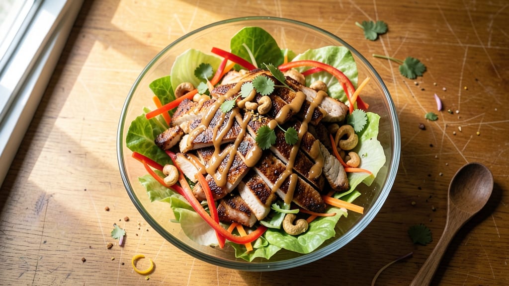 Asian Cashew Chicken Salad Recipe: Crunchy Nutty Bite Meets Tangy Dressing