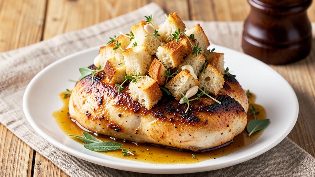 Baked Chicken Breast With Stove Top Stuffing Recipe: Juicy Chicken Cradled in Herbed Bread Pockets
