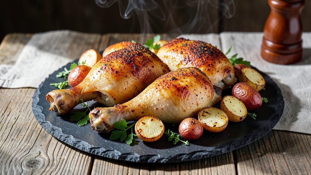 Baked Chicken Legs And Potatoes Recipe: Crispy-Skinned, Fork-Tender Bites in One Pan