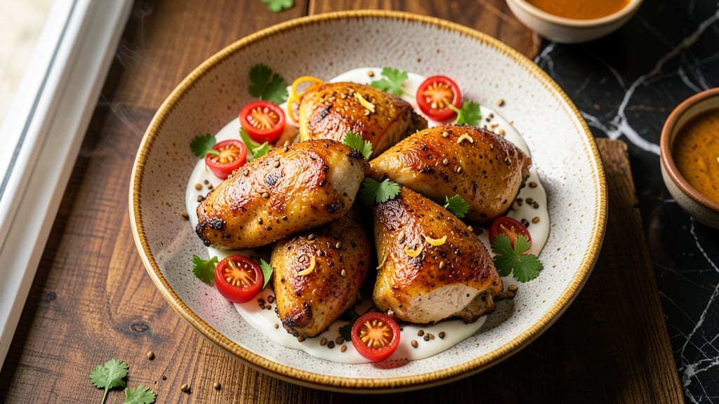 Baked Chicken Thighs Indian Recipe: Fragrant Cumin and Turmeric Spiced Crunch