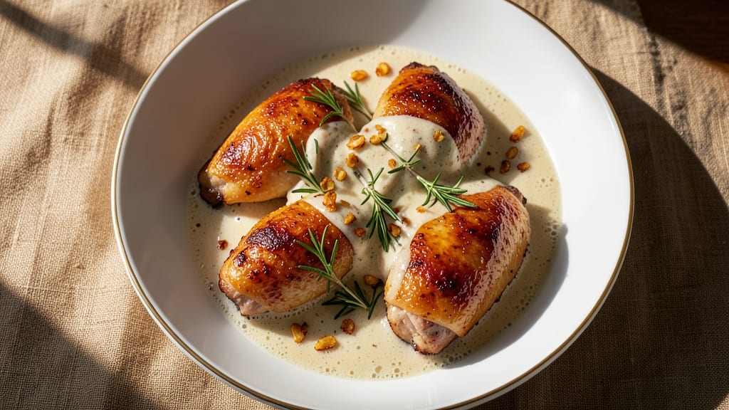 Baked Chicken Thighs With Cream Of Chicken Soup Recipe: One-Pot Creamy Crisp-Top Magic