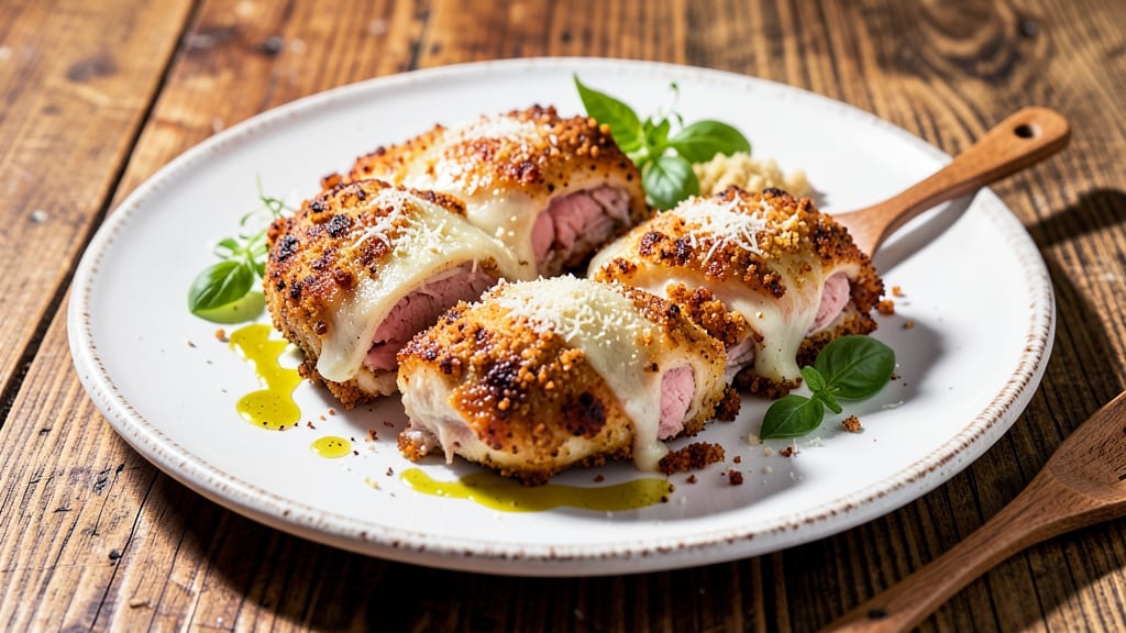Baked Chicken Parmesan Recipe Skinnytaste: Crispy Parmesan Layers Over Juicy Tomato Sauce