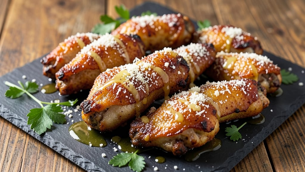 Baked Chicken Party Wings Recipe: Buttery Garlic Parmesan Crunch With Juicy Centers