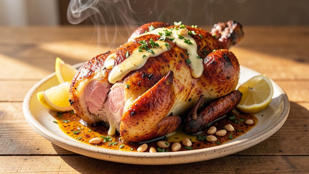 Arabic Roasted Chicken Recipe: Harissa-Kissed Crisp Skin and Juicy Centers