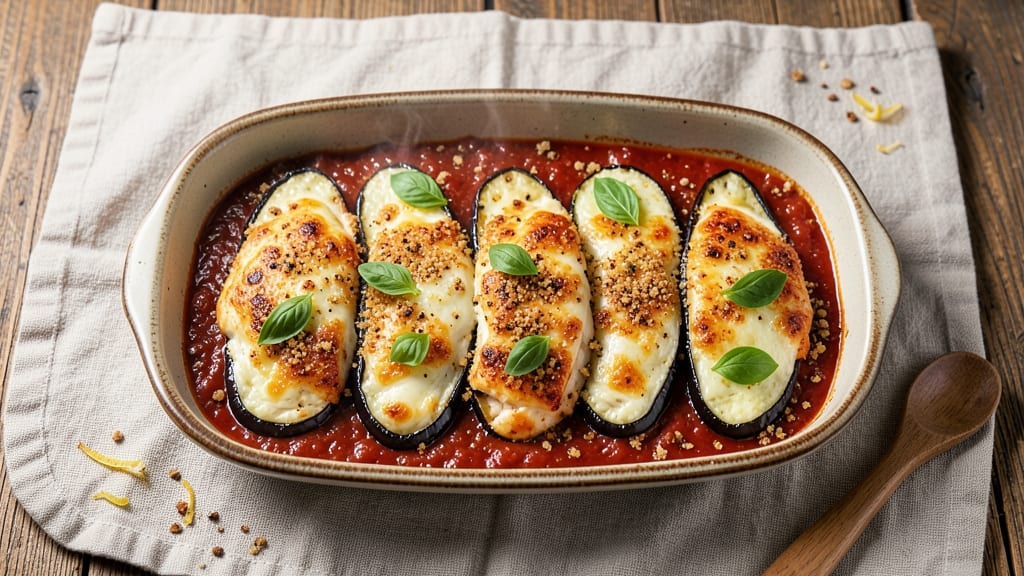 Baked Chicken and Eggplant Parmesan Recipe: Crispy Breadcrumbs Meet Melty Mozzarella Layers