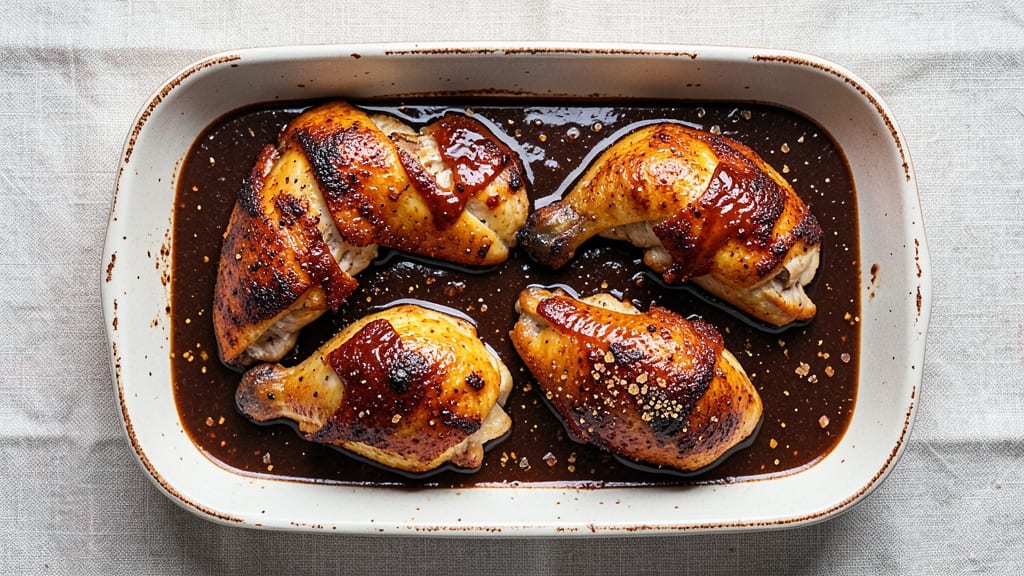Baked BBQ Chicken Quarters Recipe: Smoky-Sweet Crust That Stays Crispy All Night