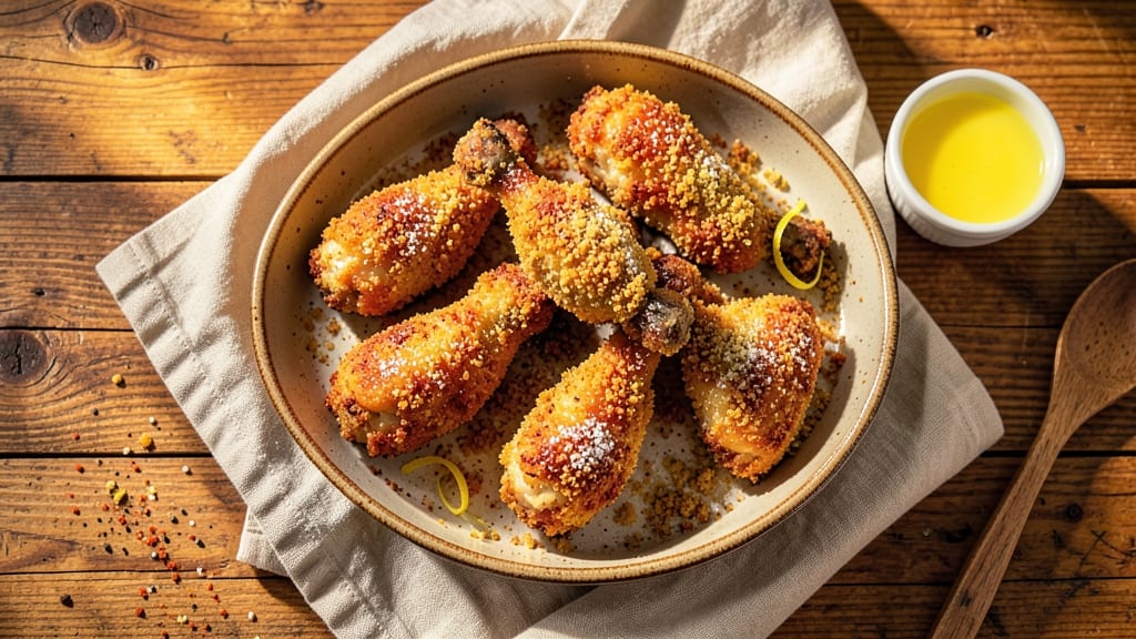 Baked Breaded Chicken Drumsticks Recipe: Crispy Parmesan-Panko Shield With Juicy Interiors