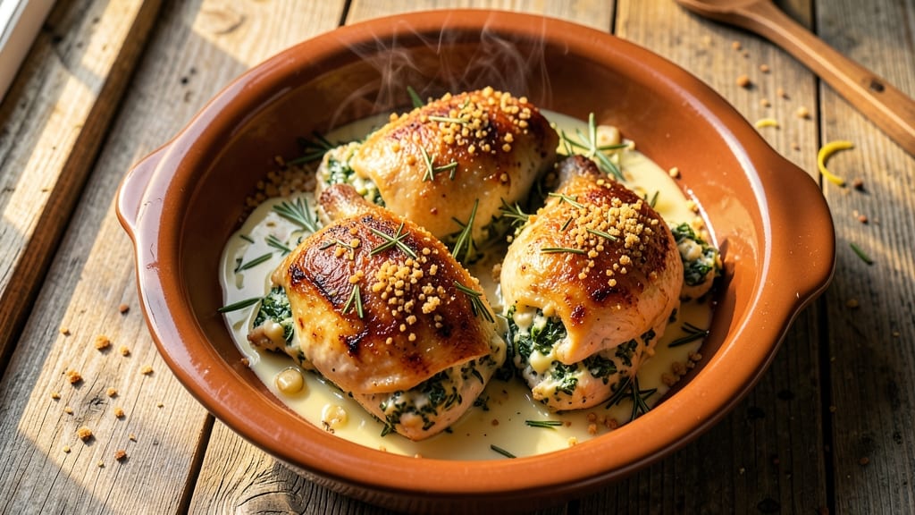 Baked Stuffed Chicken Thighs Recipe: Herb-Packed Crust Meets Juicy Centers