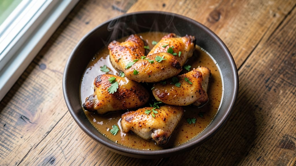 Baked Chicken Wings Gravy Recipe: Rich Pan Sauce Turned Lush Dip