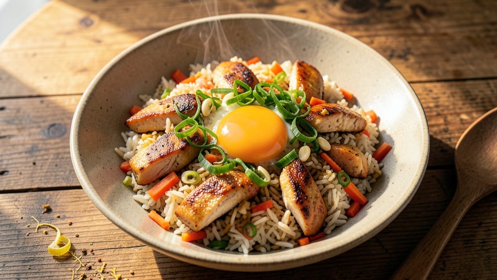 Baked Chicken Fried Rice Recipe: Crispy Top, Fluffy Bites, One-Pan Magic