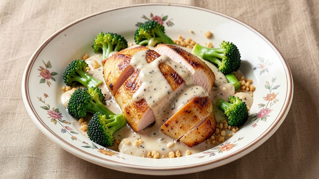 Campbell's Soup Chicken Broccoli Divan Recipe: Celery-Crusted Cream Cheese Cloud in One Bowl