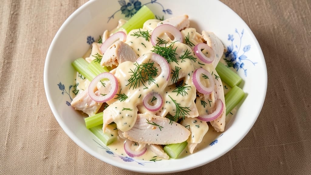 Copycat Arby's Chicken Salad Recipe: Celery-Crusted Cream Cheese Creaminess