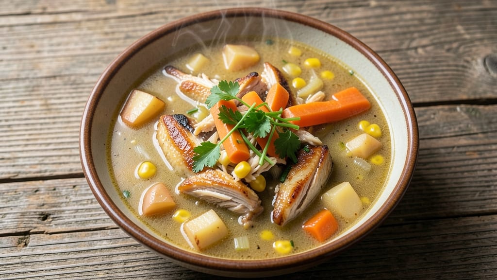 Amish Chicken Corn Chowder Soup Recipe: Creamy Dumpling-Topped Homestyle Richness