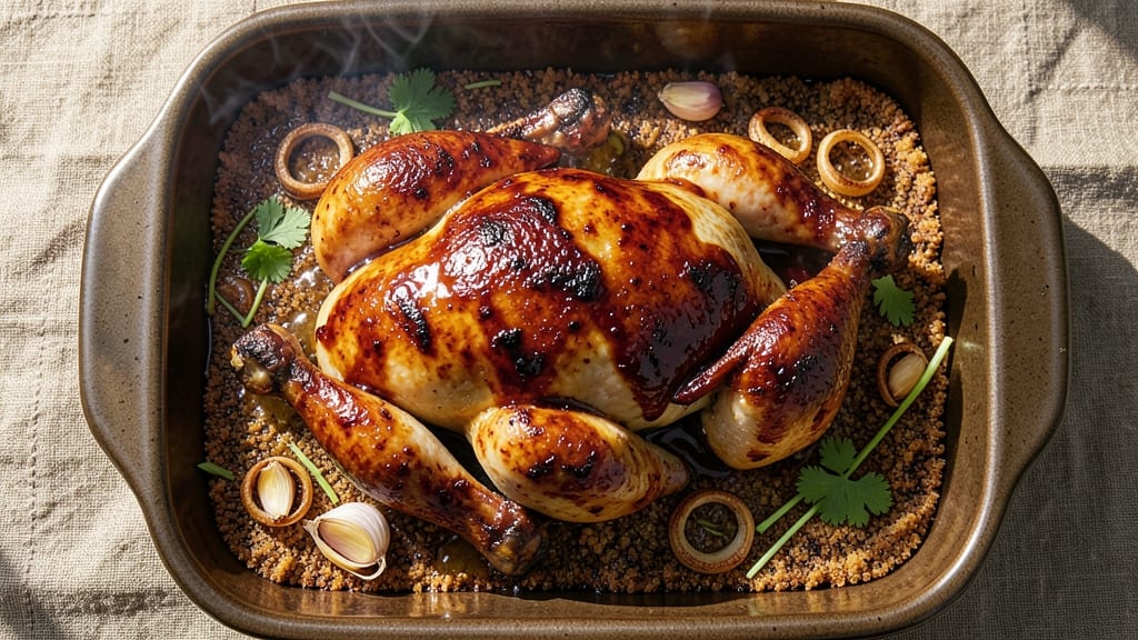 Baked BBQ Whole Chicken Recipe: Smoky Crust and Juicy Meat in One Pan