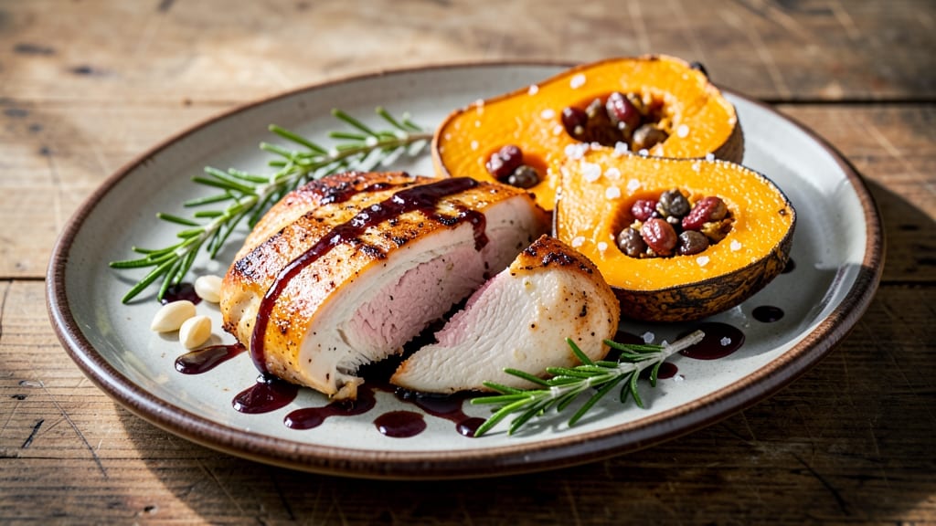 Baked Chicken Breast and Acorn Squash Recipe: Sweet-Roasted Harmony in One Pan