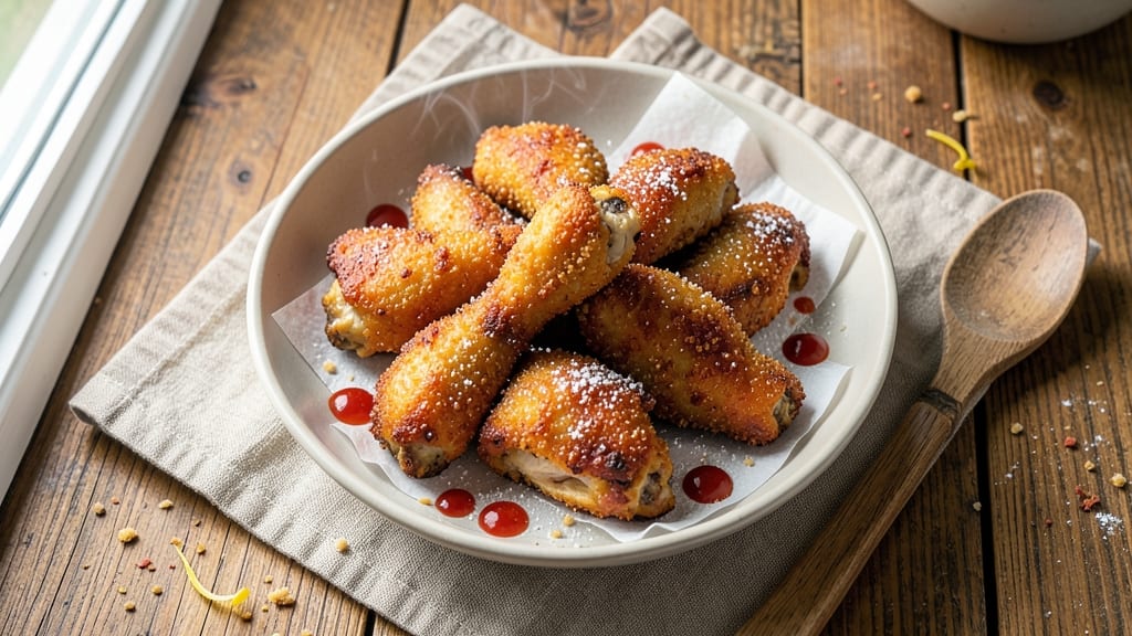 Baked Chicken Wing Dings Recipe: Triple-Crusted Crunch With Airy Centers