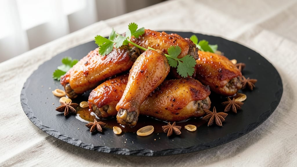 Baked Chicken Wings Chinese Recipe: Five-Spice Crunch With Sticky Glaze