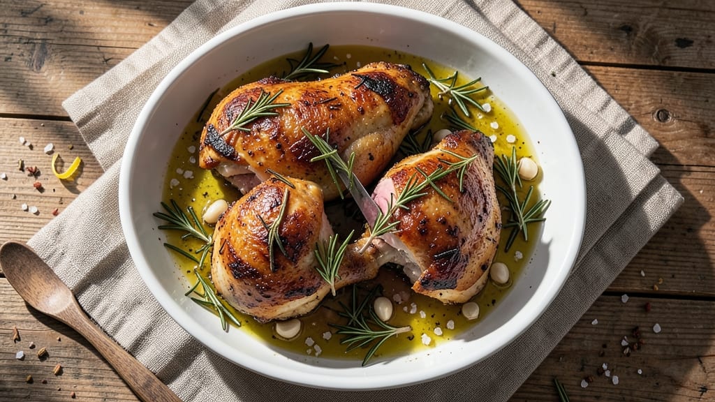 Baked Rosemary Chicken Leg Quarters Recipe: Herb-Infused Crispy Skin and Juicy Meat