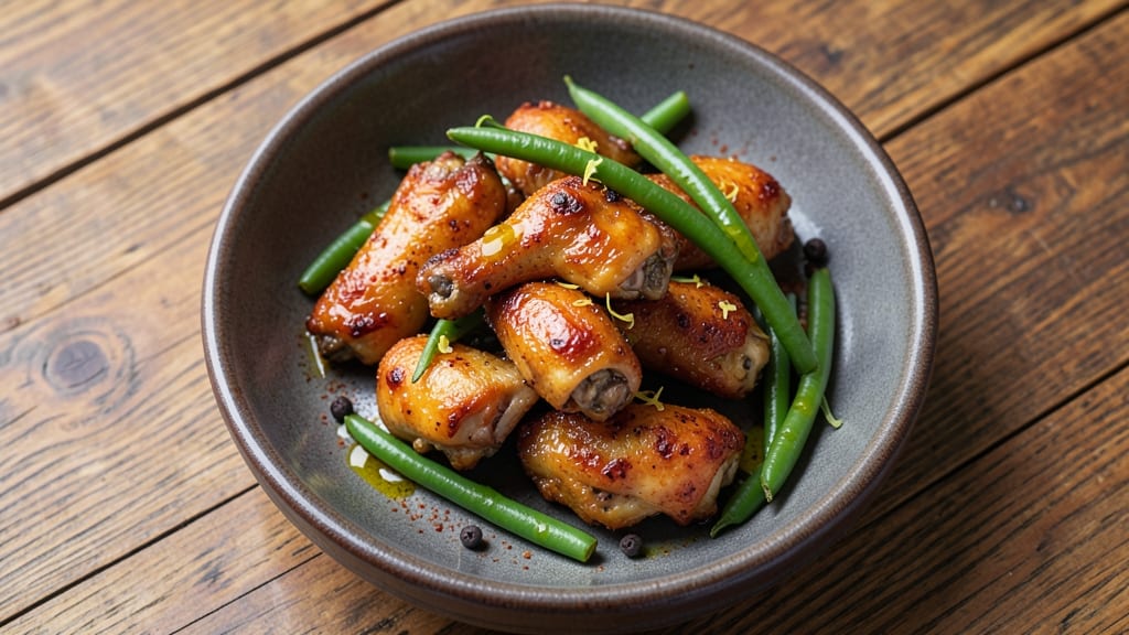 Gordon Ramsay Chicken Wings And Green Beans Recipe: MasterChef Crispy Wings With Almond-Crusted Beans