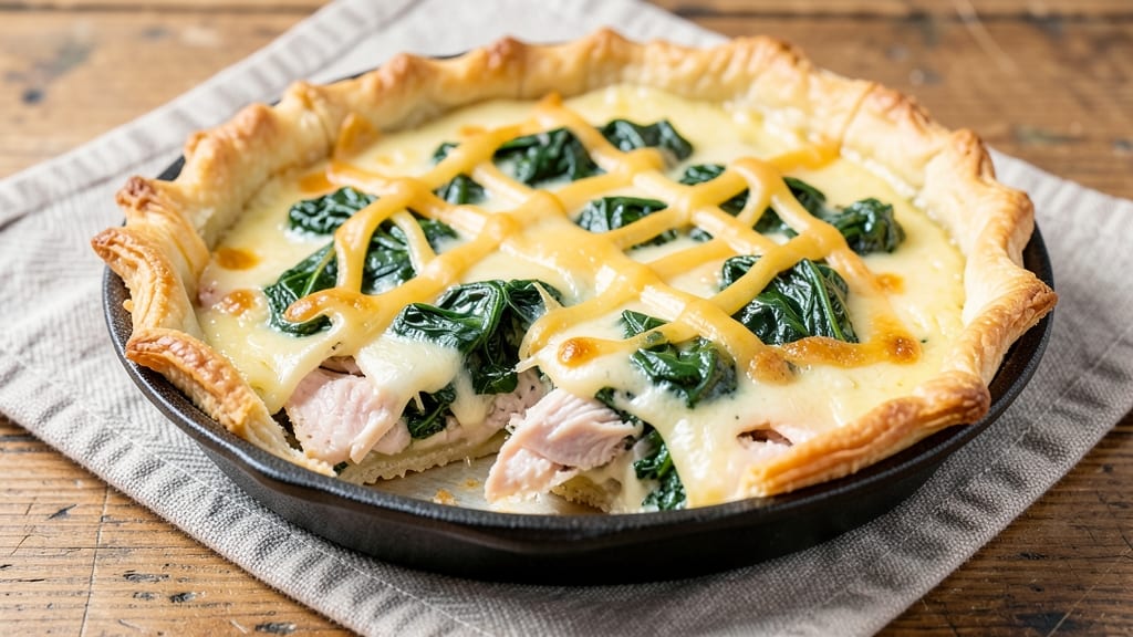 Spinach Chicken Quiche Recipe: Flaky Crust Loaded With Savory Eggs
